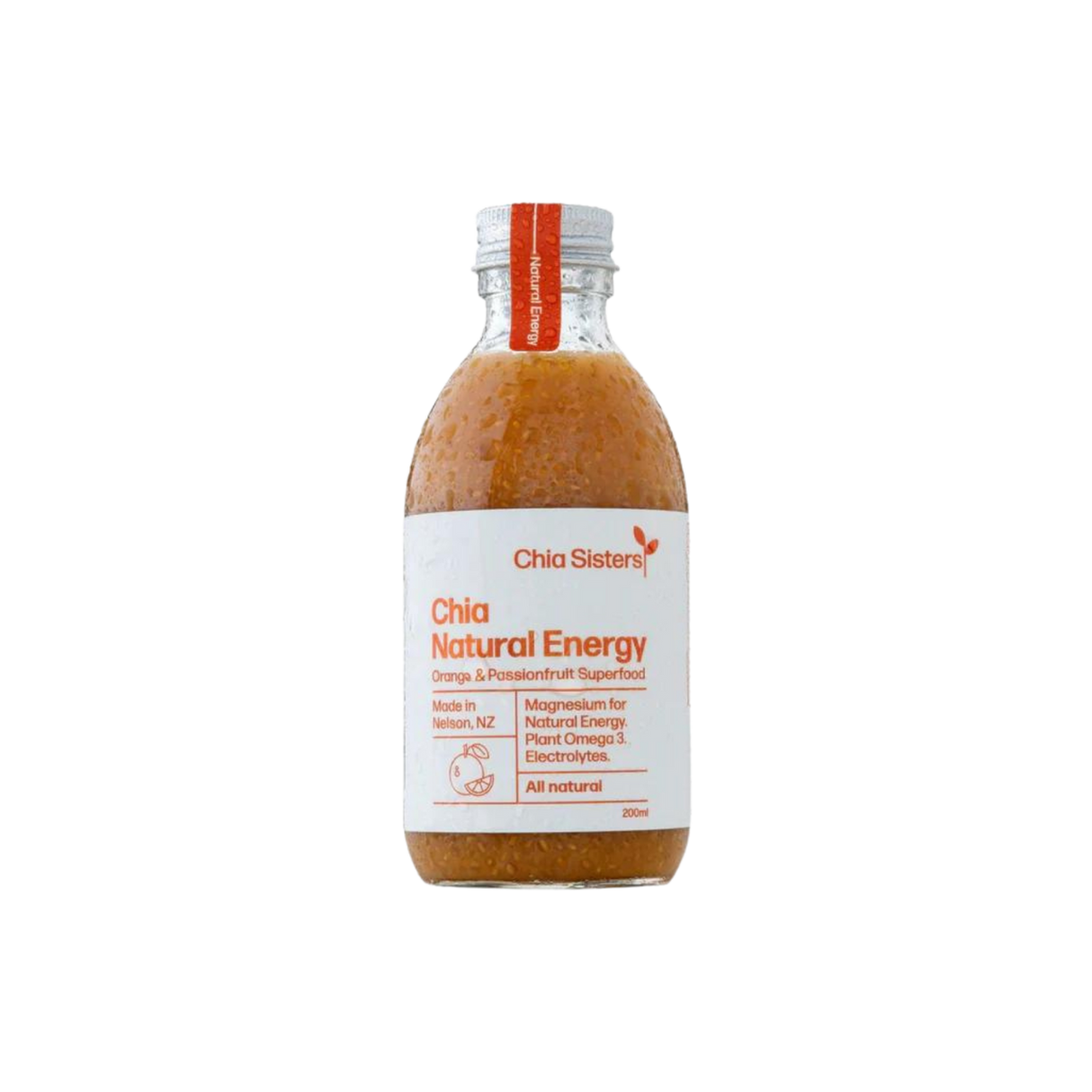 Chia Sisters 橙和百香果味奇亞籽天然能量飲料
