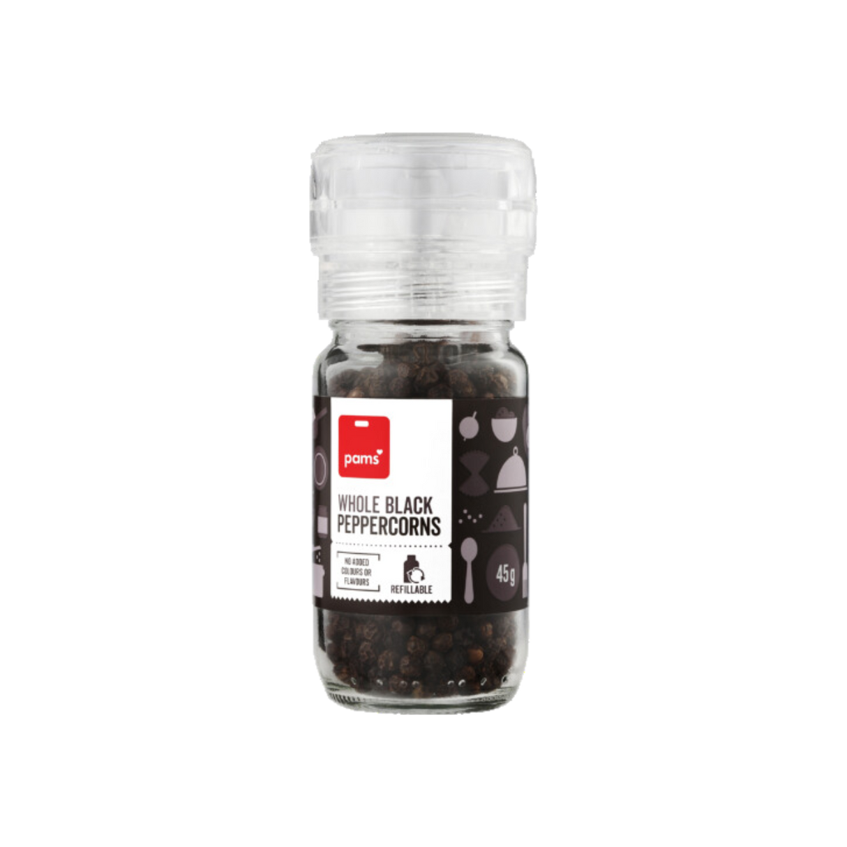 Pams Whole Black Peppercorns (45g)