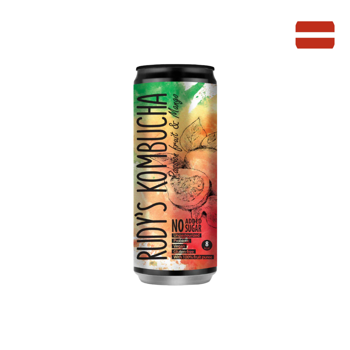 Rudy's Kombucha - 熱情果芒果味 (330ml)