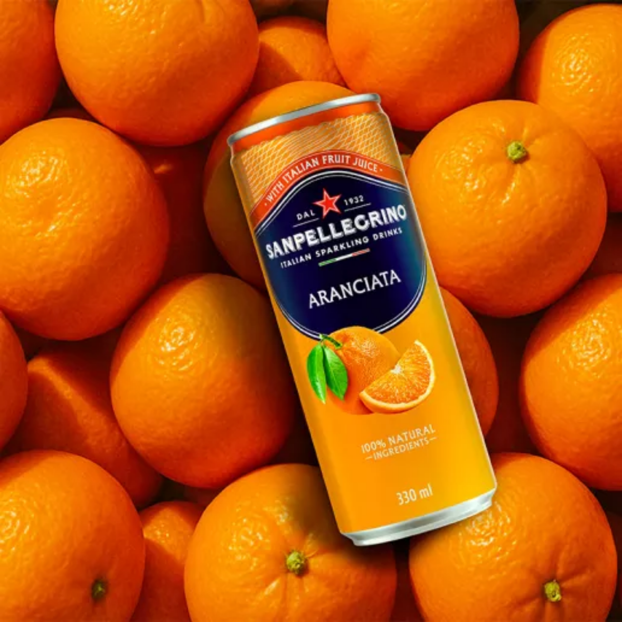 San Pellegrino 意大利有氣果味飲品 (橙味, 330毫升)