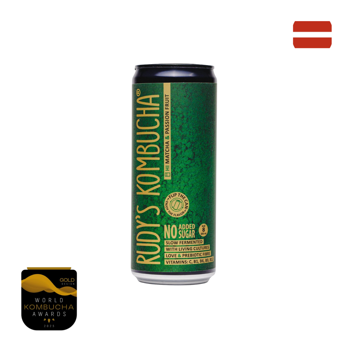 Rudy's Kombucha - 熱情果抹茶味 (330ml)