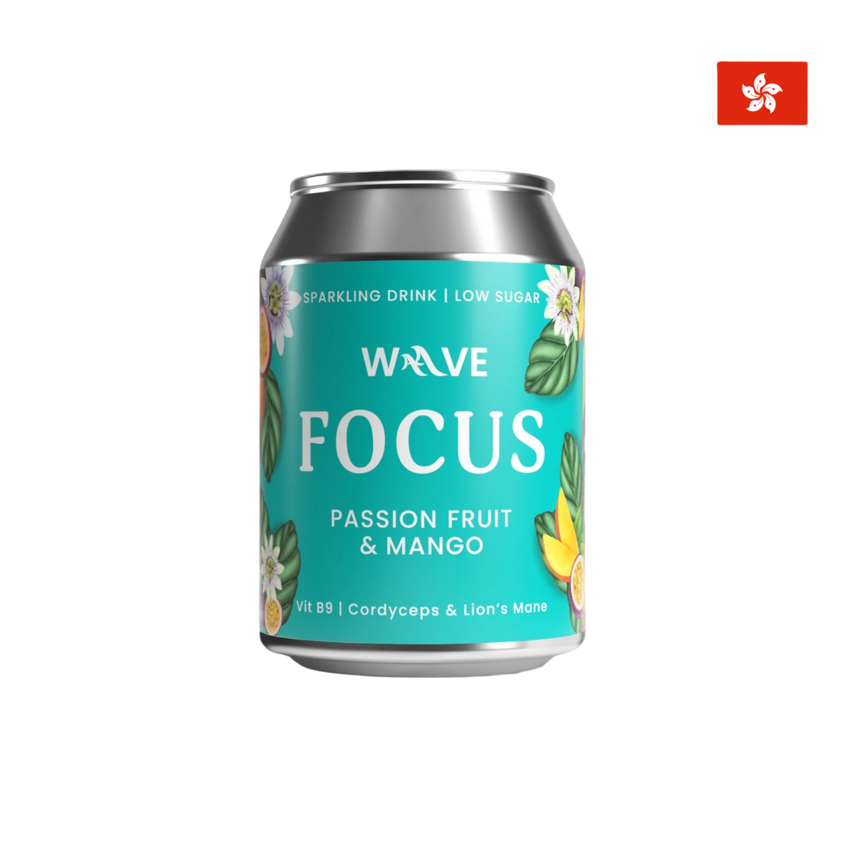 WAAVE FOCUS - Cordyceps, Lion’s Mane, Passion Fruit & Mango (250ml)