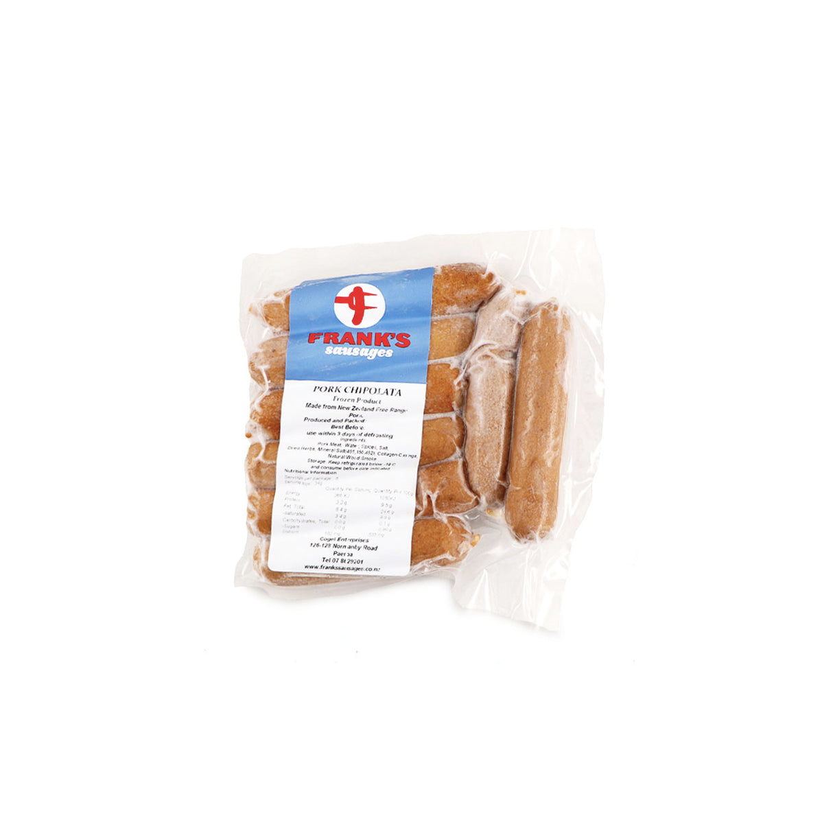 Franks 自由放養直布羅陀豬肉香腸(急凍, 無麩質, 260g)