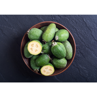 poached feijoas.