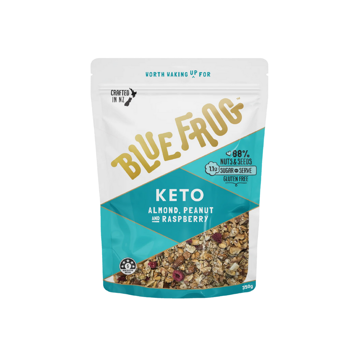 Blue Frog Keto - 杏仁、花生及紅莓穀物片 (300克)