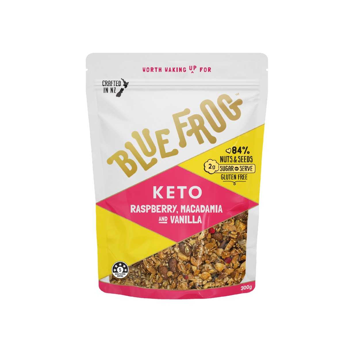 Blue Frog Keto - 紅桑子、夏威夷果仁和香草穀物（300克）