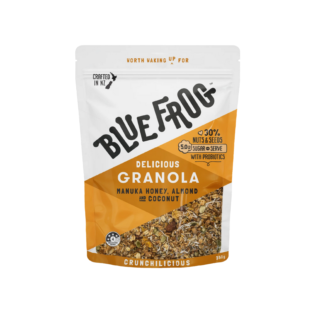 Blue Frog 麥盧卡蜂蜜杏仁及椰子混合穀物片（350g）