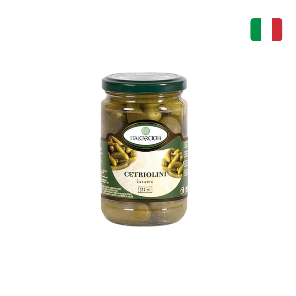 Italcarciofi 醋漬迷你青瓜（314ml）