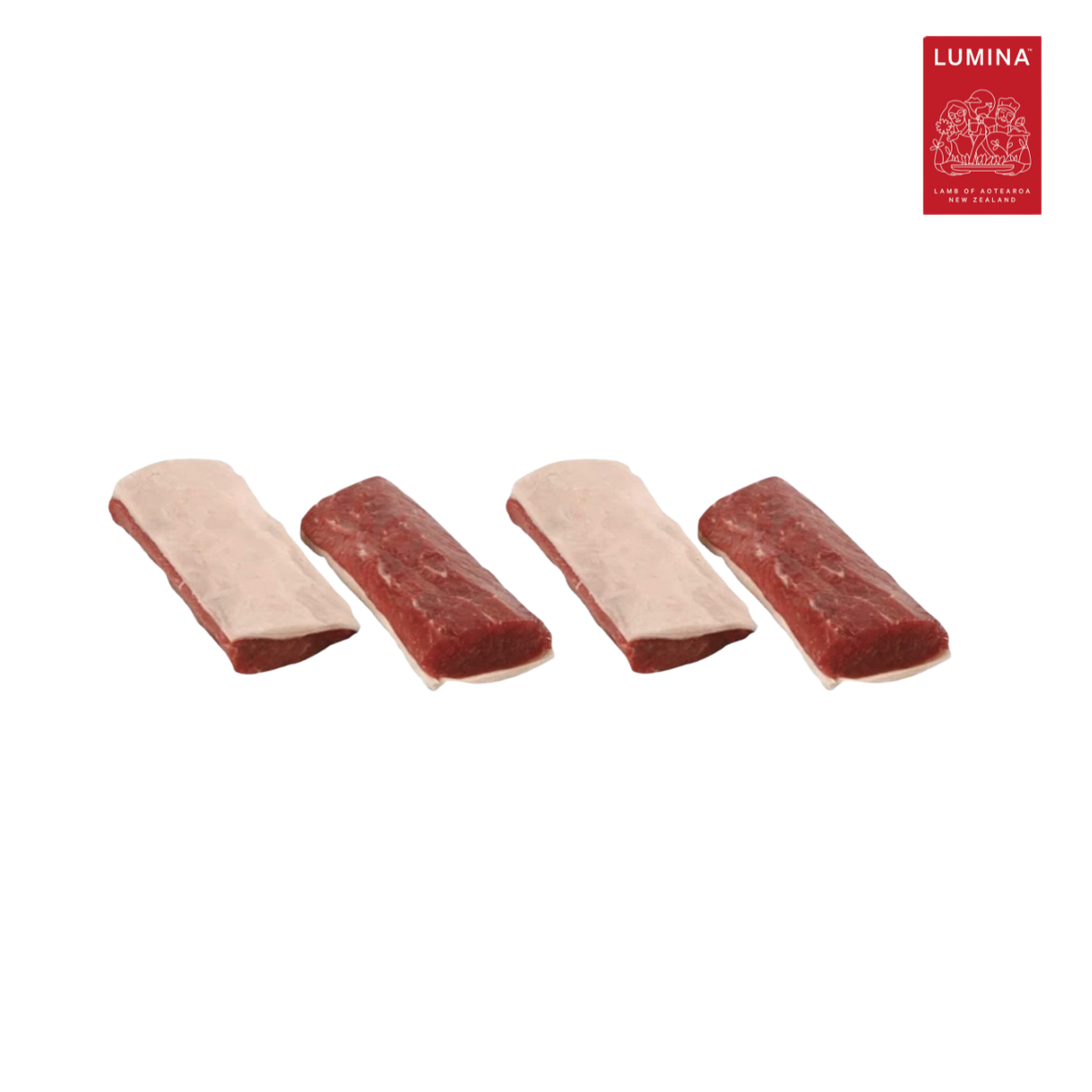 LUMINA LAMB 羊腰脊肉連脂肪（急凍, 4件, >1.1kg）