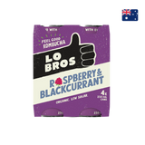 Lo Bros - 有機紅莓黑加侖子康普茶 (4 x 250毫升)