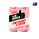 Lo Bros - 有機紅莓檸檬康普茶 (4 x 250毫升)