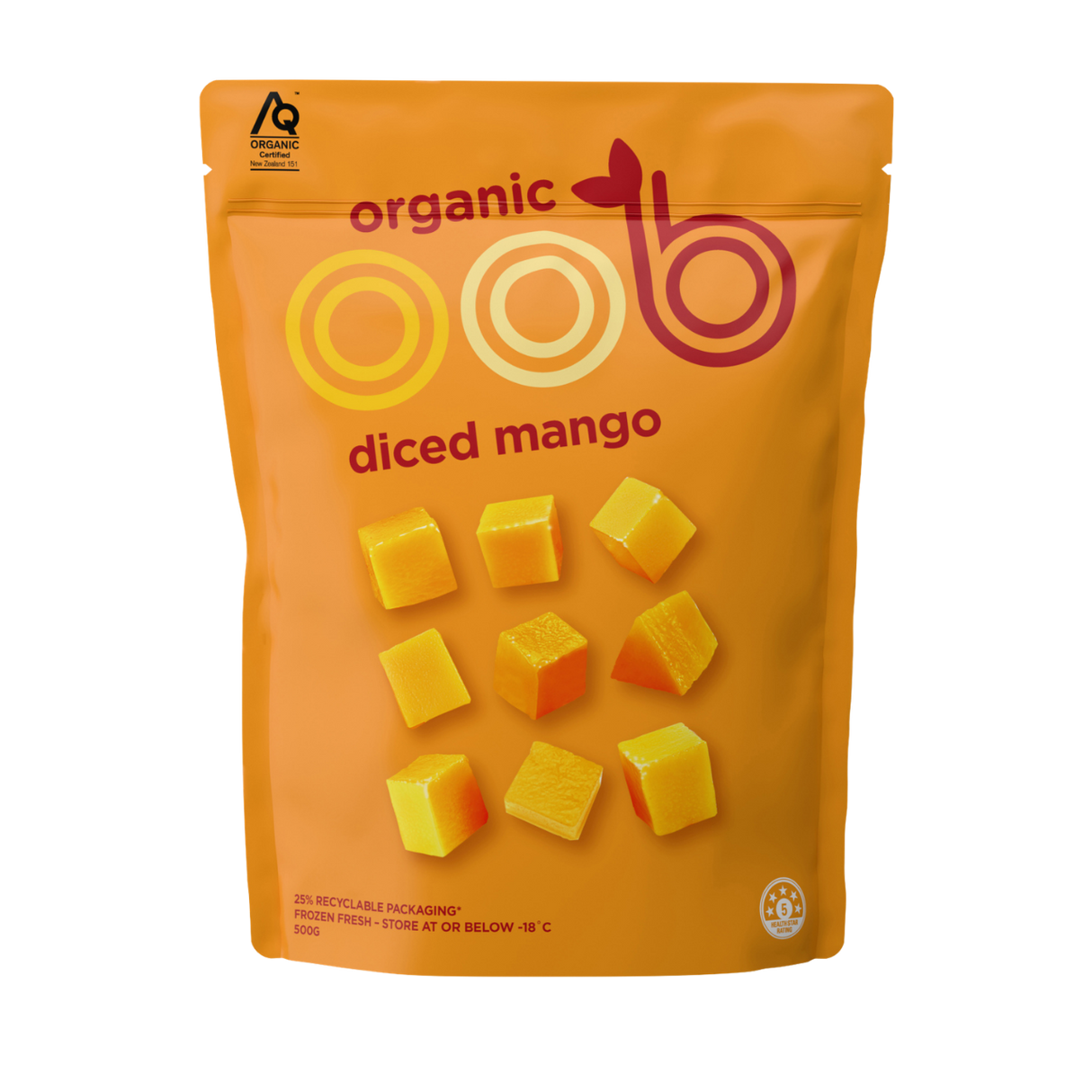 Oob 急凍有機芒果粒（500g）