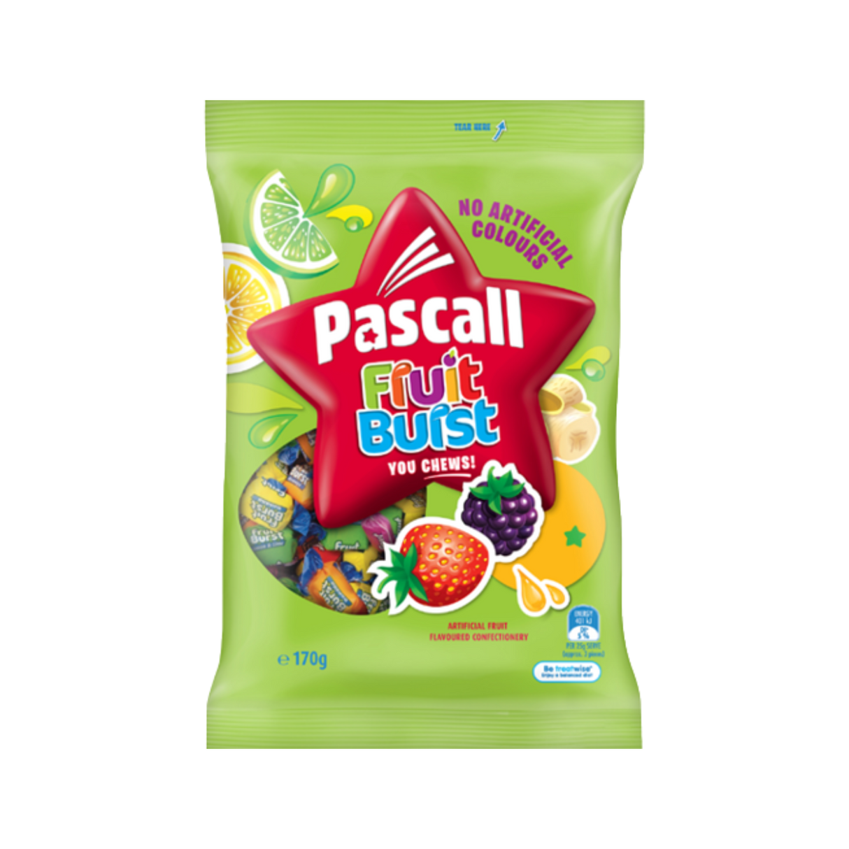 Pascall 水果爆漿軟糖 (170克)
