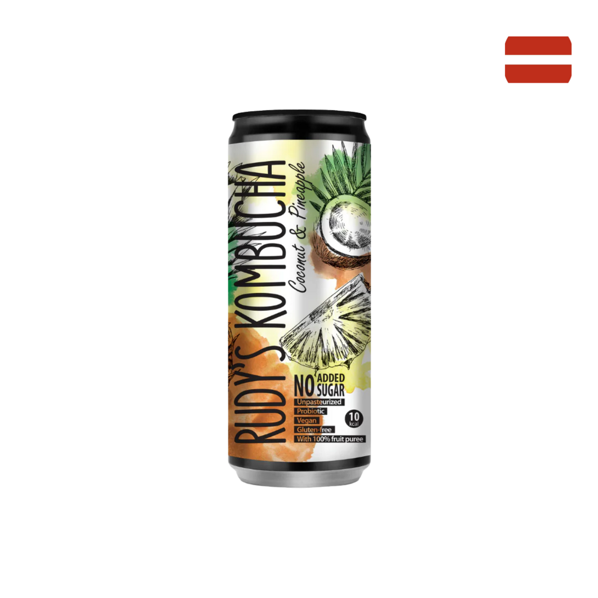 Rudy's Kombucha - 椰子菠蘿味 (330ml)