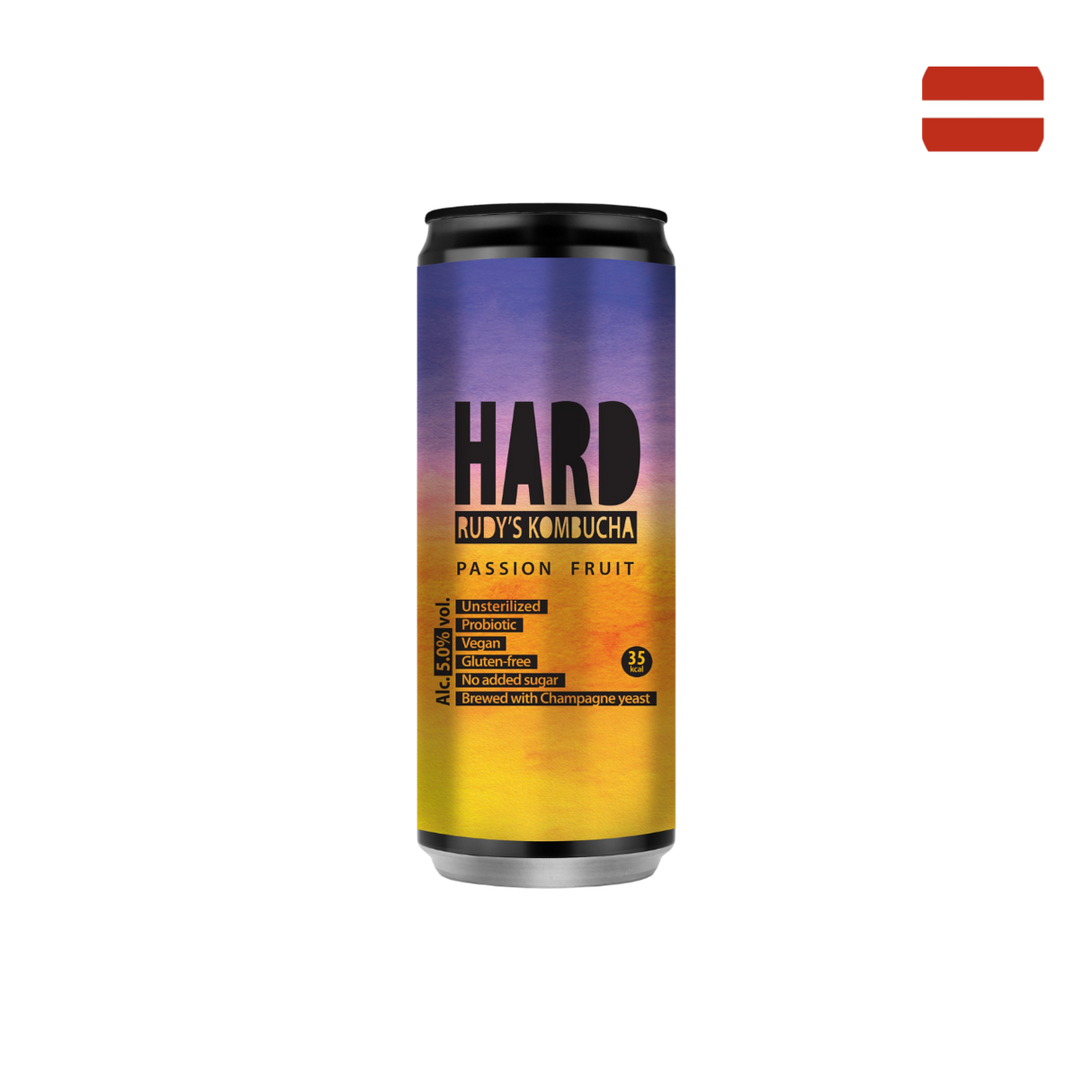 Rudy's Kombucha - HARD 熱情果酒精版 (330ml, 5.0% ABV)
