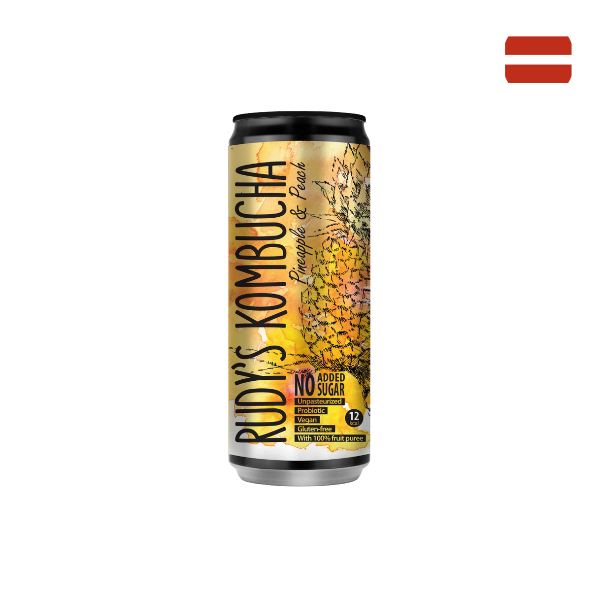 Rudy's Kombucha - 菠蘿蜜桃味 (330ml)