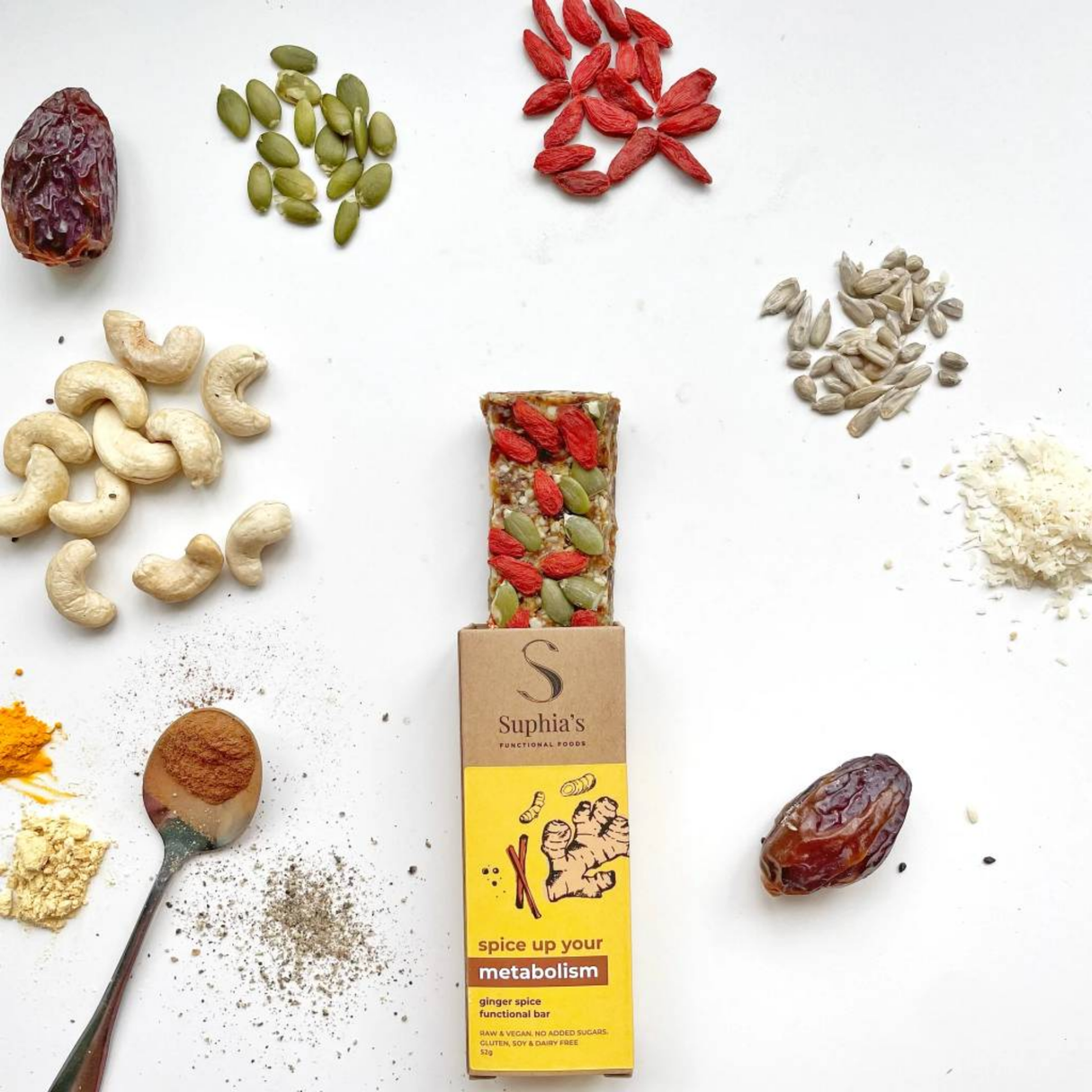 Suphia's Functional Foods - 抗炎暖薑香料棒 (急凍, 50克)