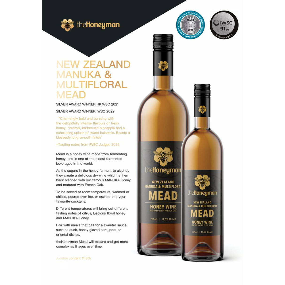 The Honeyman Manuka & Multifloral Mead 蜂蜜酒