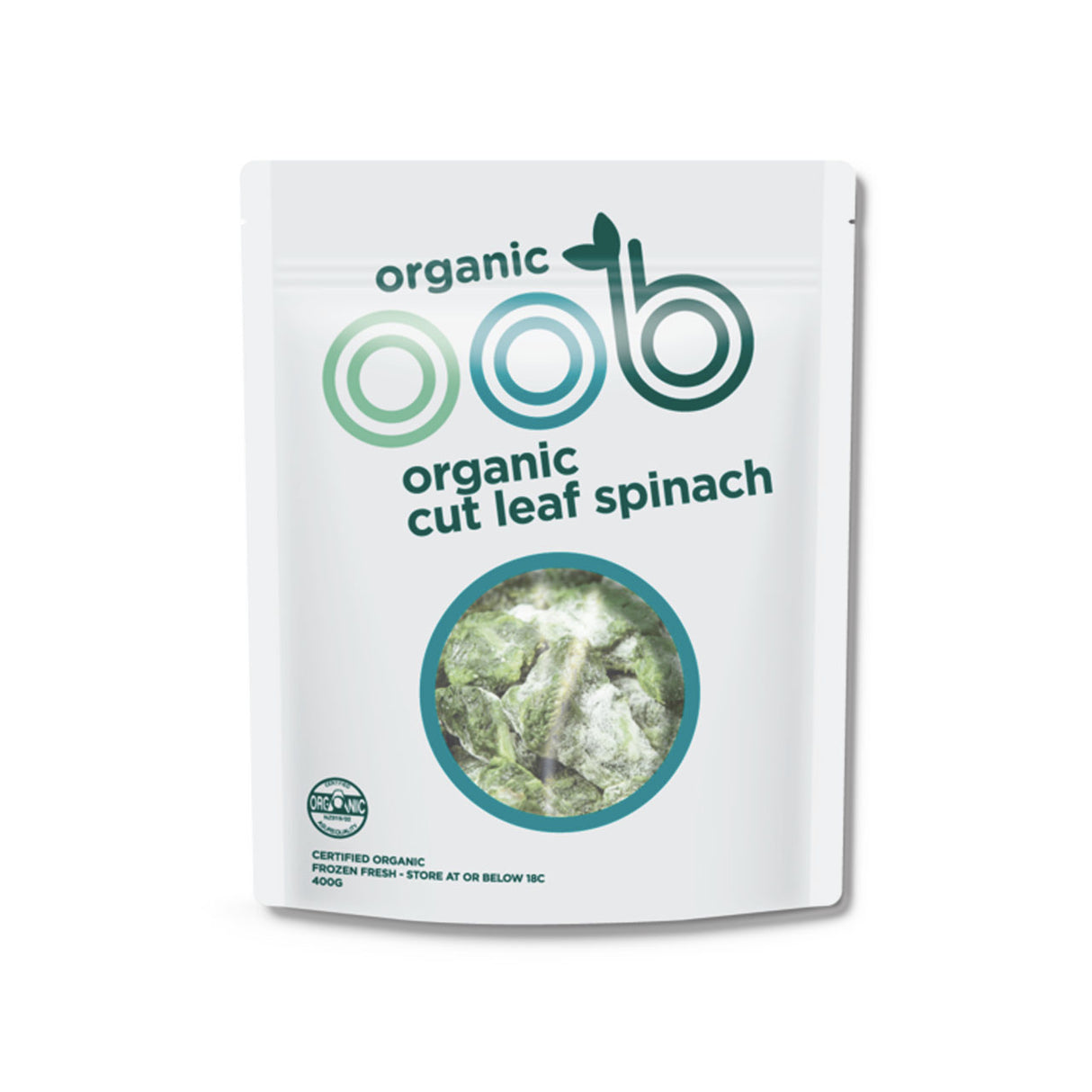 Oob 急凍有機切葉菠菜（400g）